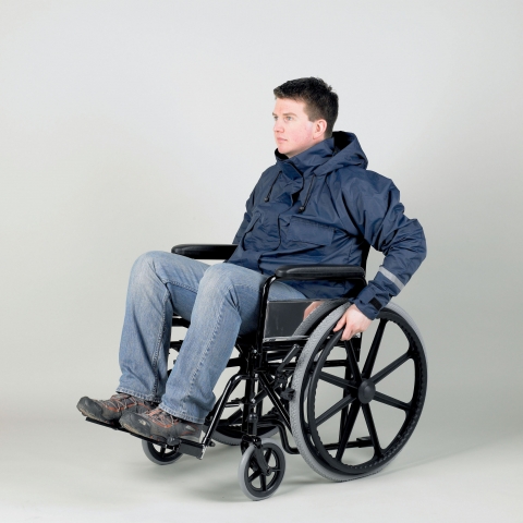 Jacka för rullstols-och kryck användare
