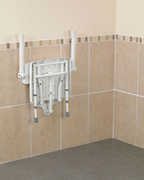 Savanah väggmonterad duschstol med ryggstöd