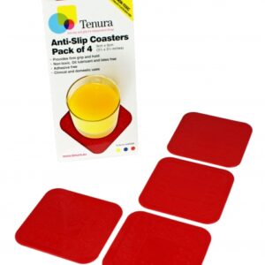 Glasunderlägg antihalk 9x9 cm - 4-pack