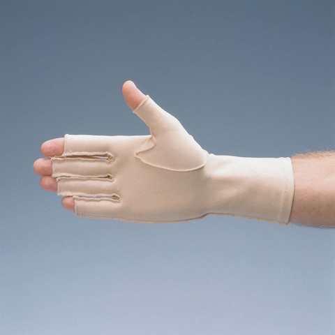 Ödemhandskar, låg kompression 3/4-handske med öppna fingrar