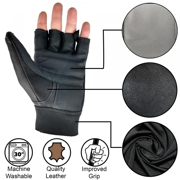 Rullstolshandskar med SureGrip – Fingerless